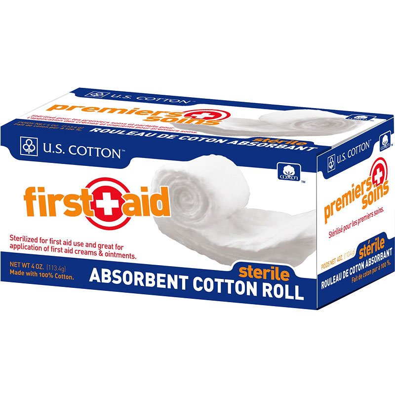 ABSORBENT COTTON FIRST AID    