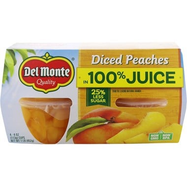 DEL MONTE DICED PEACHES 4oz   