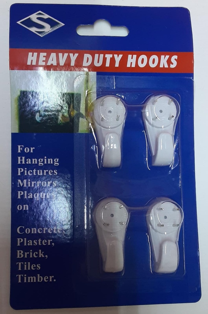 GANCHOS DE PARED PQTE 4       