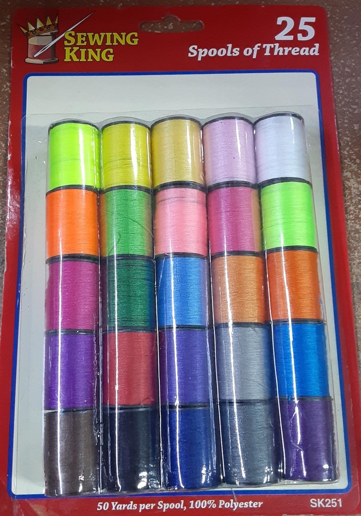 HILOS DE COSER PQT 25         