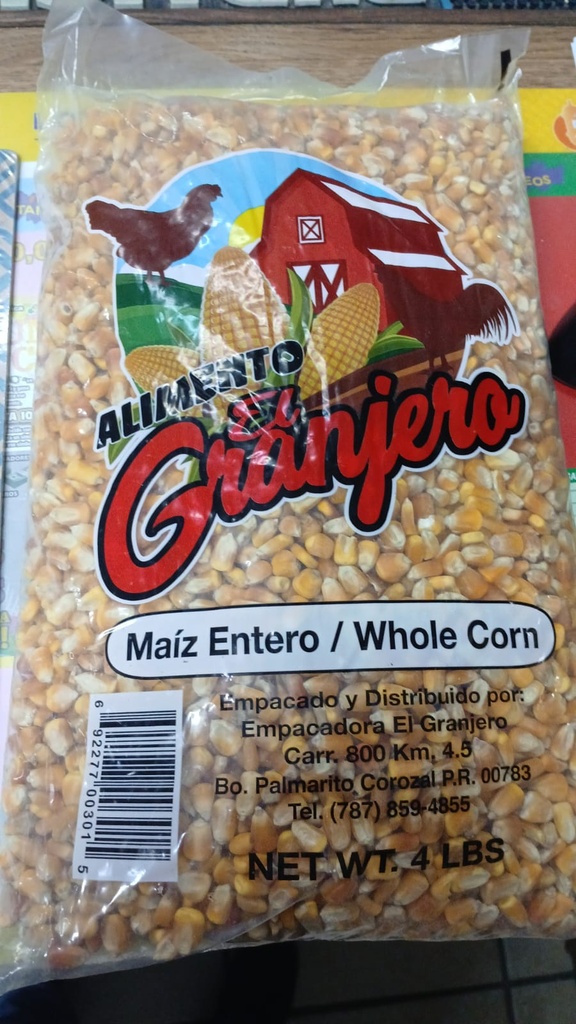 MAIZ ENTERO EL GRANJERO 4lb     