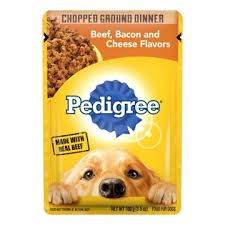 PEDIGREE POUCH BEEF/BACON/CHEESE 3.5oz       
