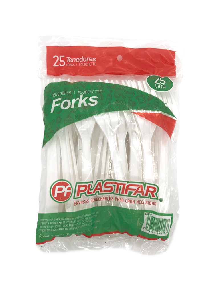 TENEDORES PLASTIFAR 25pcs