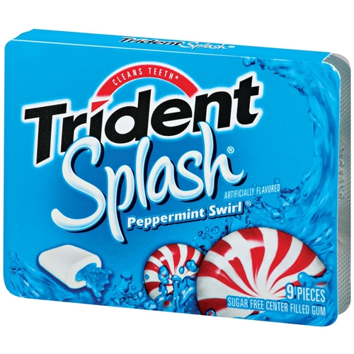 TRIDENT SPLASH PEPPERMINT SWIRL 9pc .6oz
