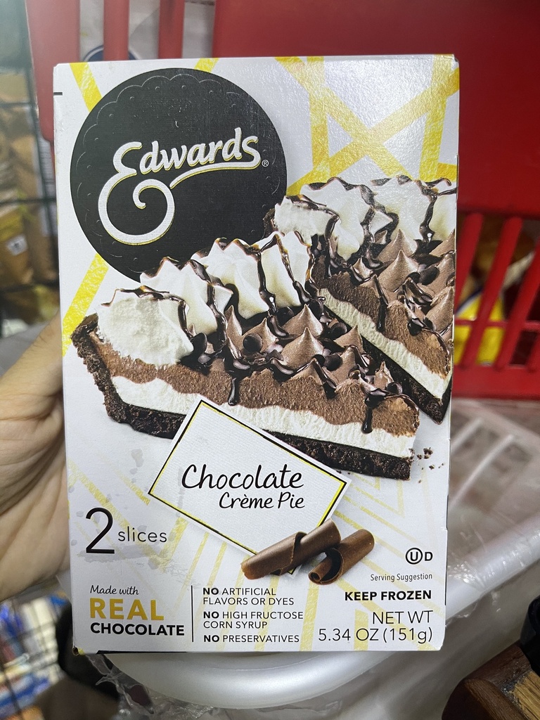 EDWARDS CHOCOLATE CREME PIE 2SLICES