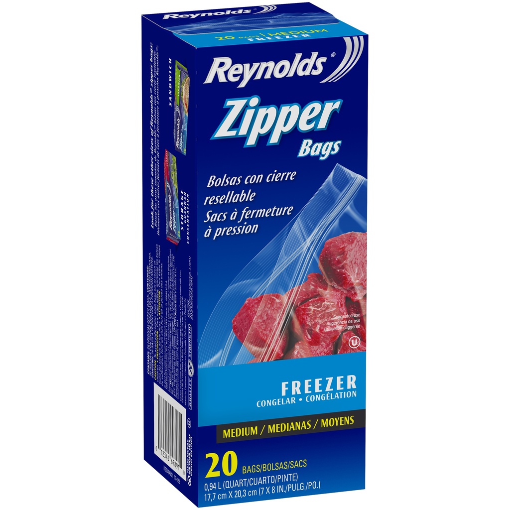 REYNOLDS MEDIUM FREEZER BAGS 20pc