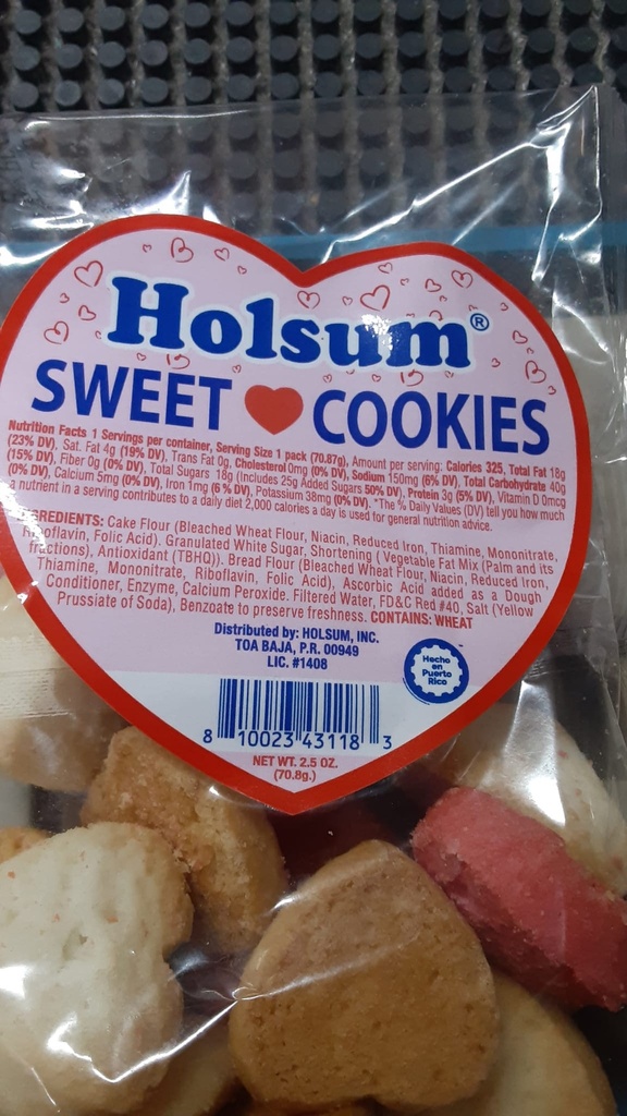 HOLSUM SWEET COOKIES 2.5oz