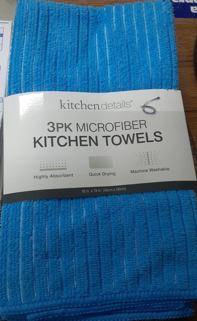 TOALLAS MICROFIBRA KITCHEN DETAILS 3PK