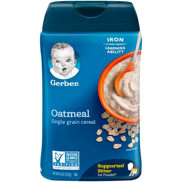 CEREAL GERBER OATMEAL BAN/STRW 8oz