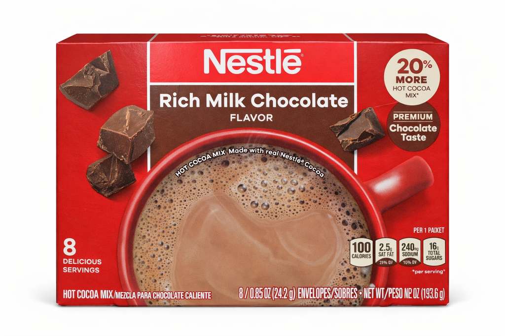 NESTLE HOT COCOA MIX MILK CHOC 8ct