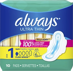 [12958] ALWAYS ULTRA THIN REG PQT 10  