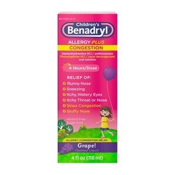 [9592] BENADRYL CHILDREN'S GRAPE 4oz 