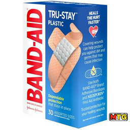 [12661] CURITAS BAND-AID PQTE 30 PLASTIC