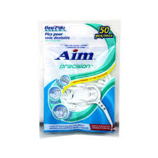 [2350] DENTAL FLOSS PICKS AIM PQT/50