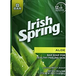 [12762] JABON IRISH SPRING ALOE PQT/8 