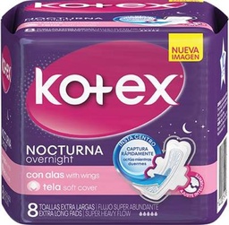 [5590] KOTEX MAXI OVERNIGHT PAQ 8    