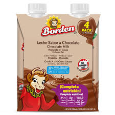 [10029] LECHE BORDEN CHOCO 8oz PQT/4