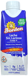 [12990] UHT LECHE BORDEN SIN LACTOSA 8oz