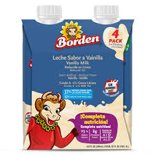 [9001] LECHE BORDEN VAINILLA 8oz PQT/4  