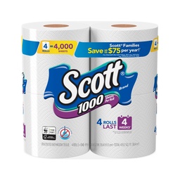 [13411] SCOTT BRAND 1000/4 ROLLOS     
