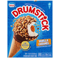 [11545] DRUMSTICK VANILLA CARAMEL  PQT/4 18.4oz    