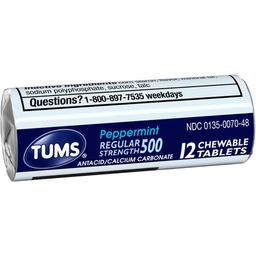 [1573] TUMS PEPPERMINT 12 TABLETAS   