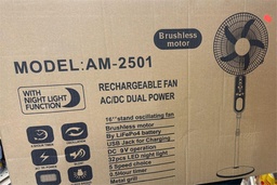 [8614] RECHARGEABLE FAN AC DUAL POWER