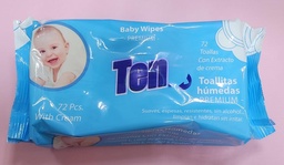 [14421] BABY WIPES TEN PQT/72