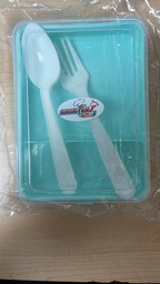 [3034] BOWL CUADRADO CON CUBIERTO