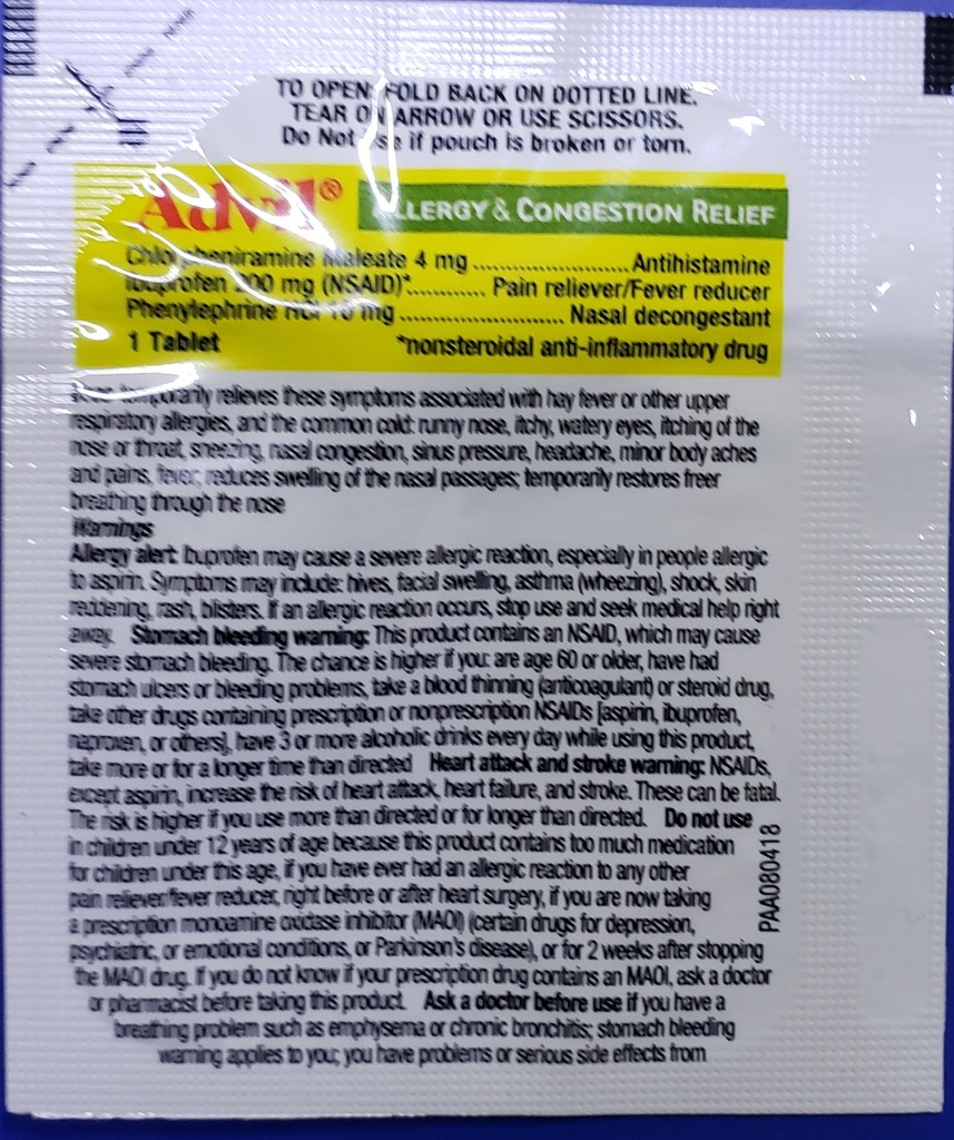 ADVIL ALLERGY & CONG RELIEF 1T