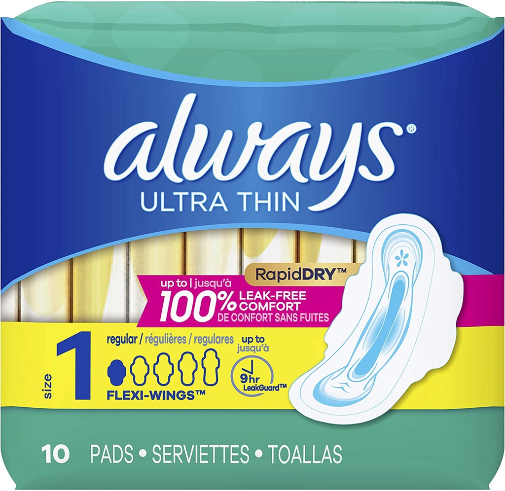 ALWAYS ULTRA THIN REG PQT 10  