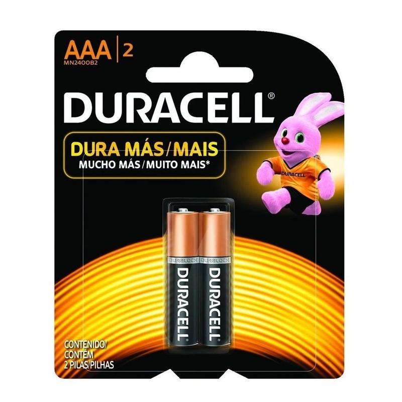 BATERIAS DURACELL AAA PAQ 2   