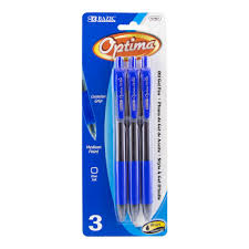BOLIGRAFOS AZUL BAZIC PQT/3              