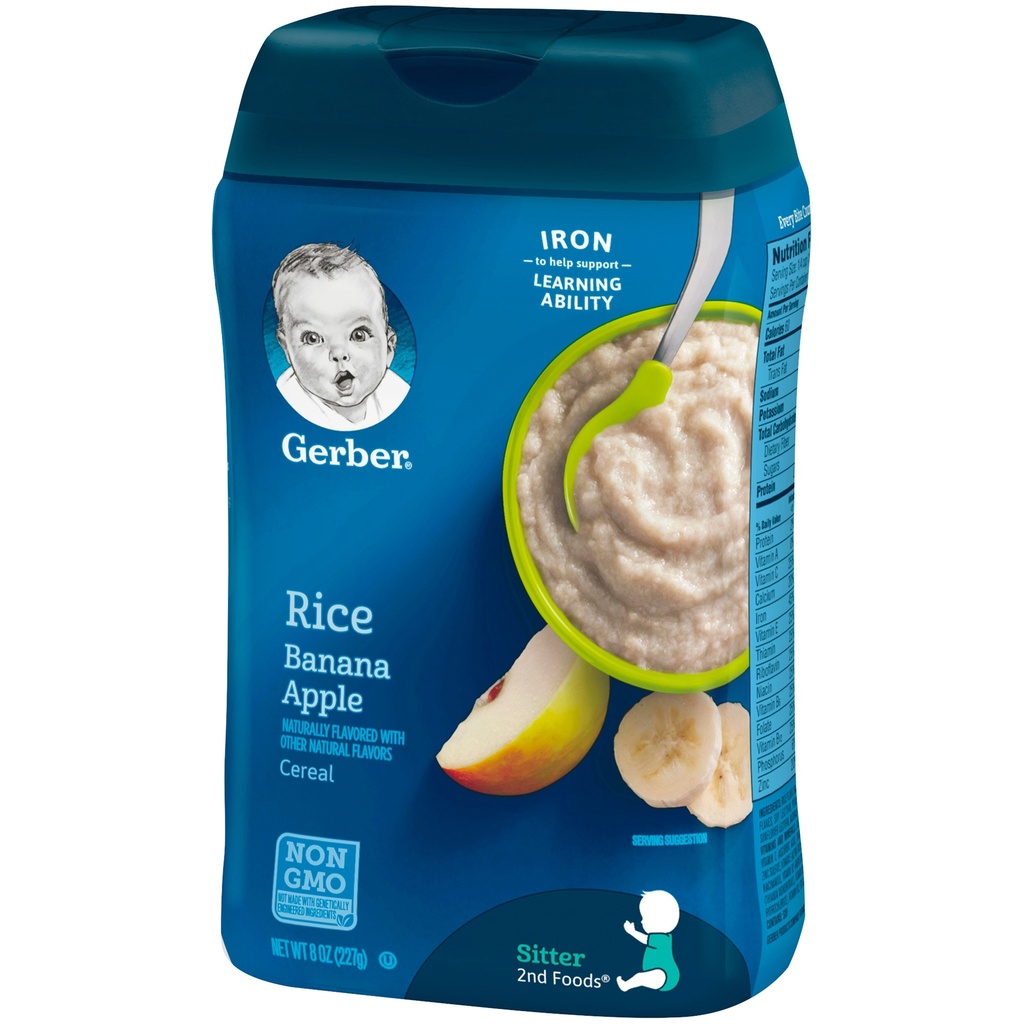 CEREAL GERBER RICE&BAN. APPLE 