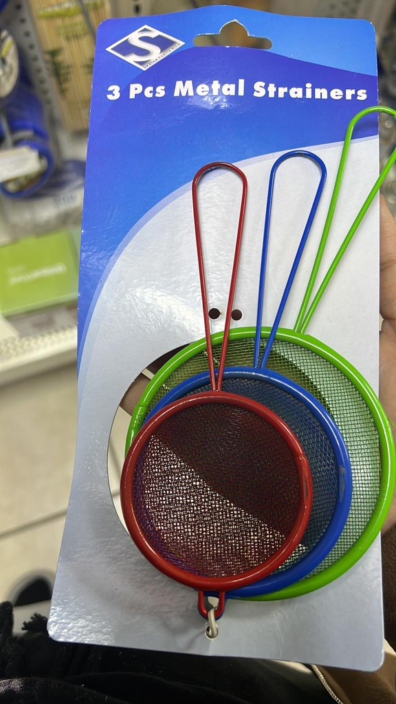 COLADOR METAL COLORES PQTE 3  