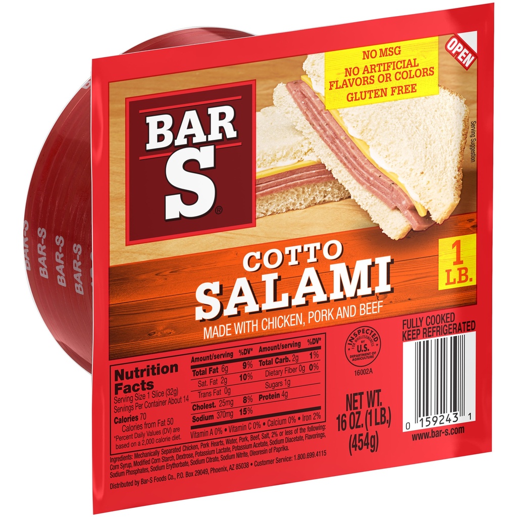 COTTO SALAMI BAR S 16oz       
