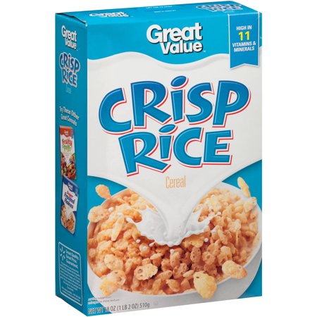 CRISP RICE GREAT VALUE 18oz   