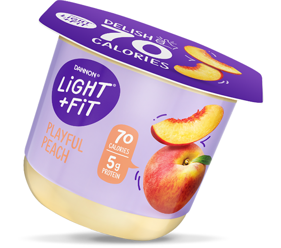 DANNON LIGHT & FIT PEACH 4oz  