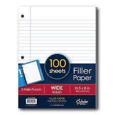 FILLER PAPER 100 SHEETS       