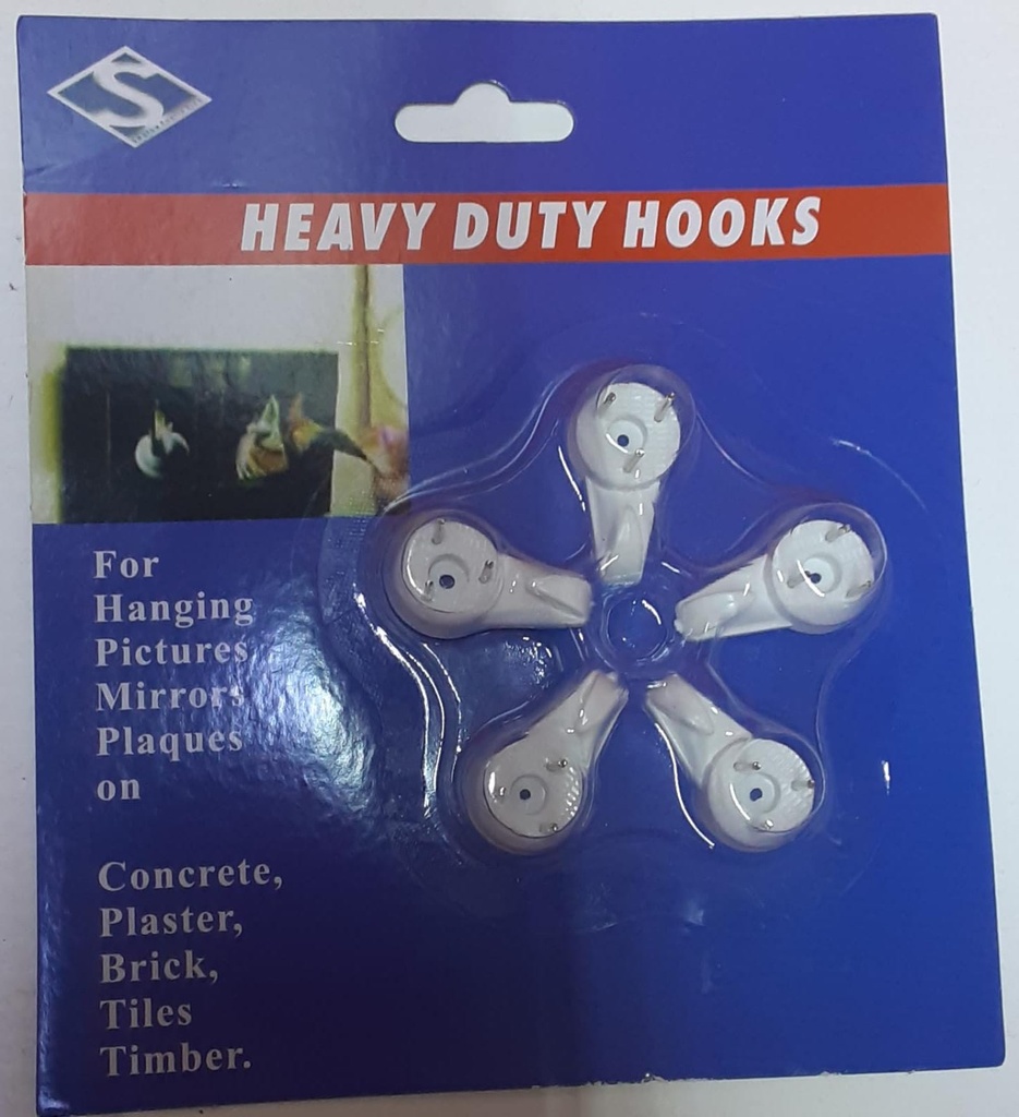 GANCHOS DE PARED PQTE 5       