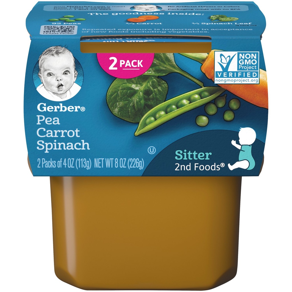 GERBER PEA CARROT SPINACH 8oz