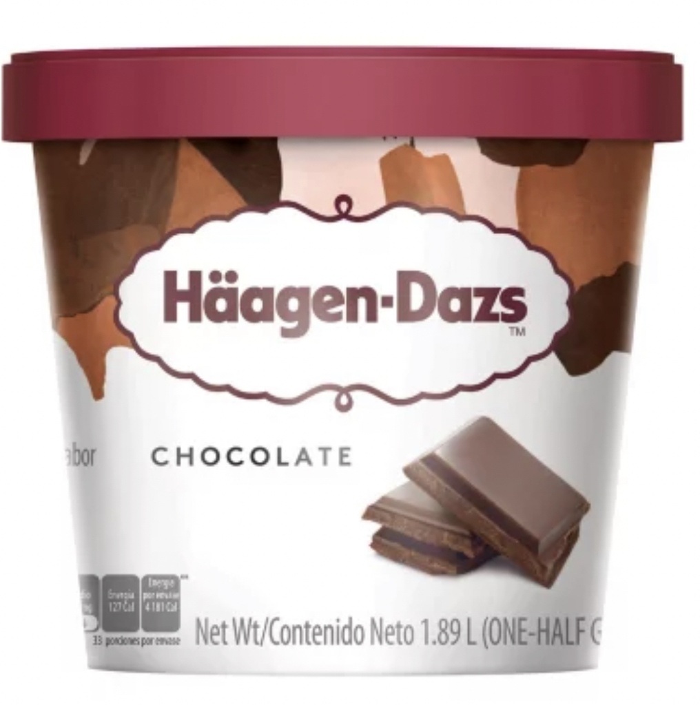HAAGEN DAZS CHOCOLATE HALF GAL 64oz