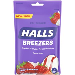 HALLS FRUIT BREZERS STRAWBERRY