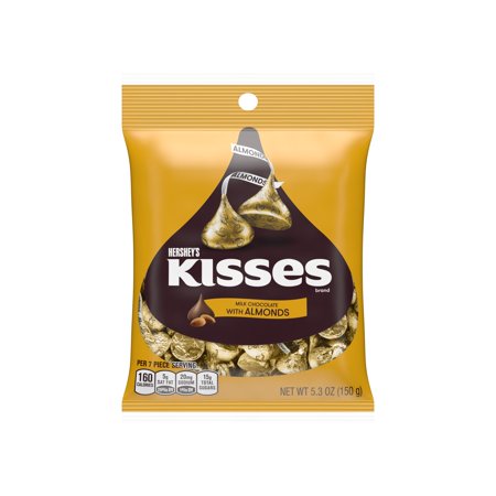 HERSHEY'S KISSES M CHOCO W ALM
