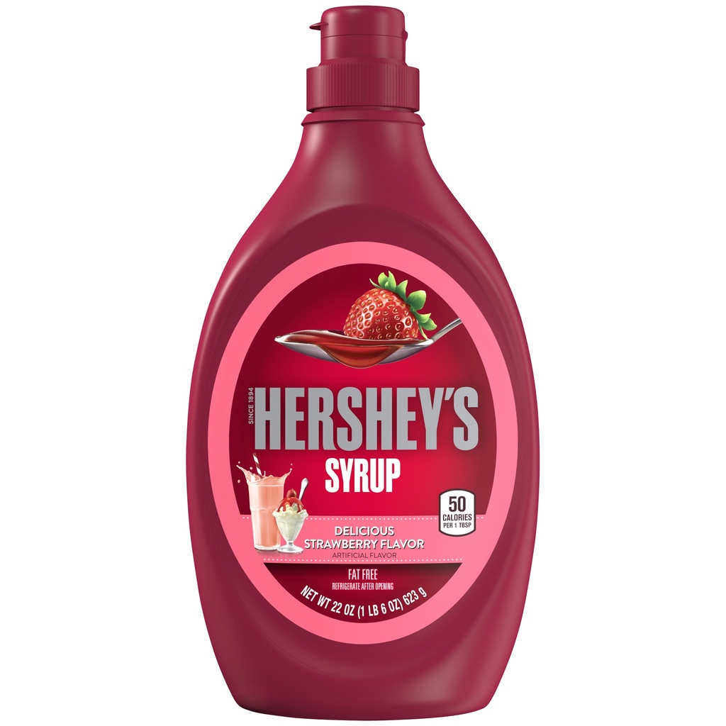 HERSHEY'S SYRUP STRAWBERRY 8oz