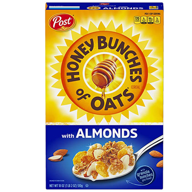 HONEY BUNCHES ALMONDS 18oz    