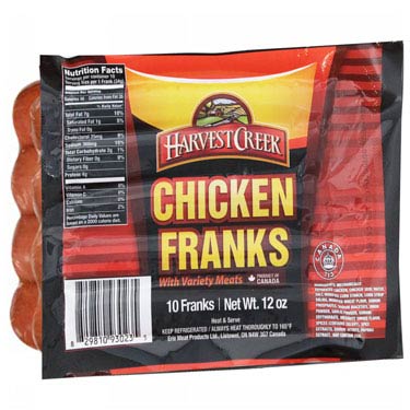 HOT DOGS CHICKEN FRANKS 12oz  