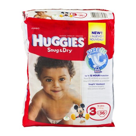 HUGGIES SNUG&DRY #3 PAQ 36    