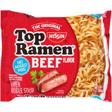 NISSIN TOP RAMEN BEEF 3oz