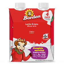 UHT BORDEN LECHE ENTERA PQT 4